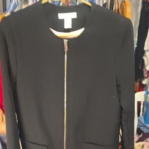 Women's Black Zip-Front Jacket
